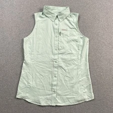 Columbia Button Shirt Womens Small Sleeveless Kestrel Trail Lite Button Outdoor