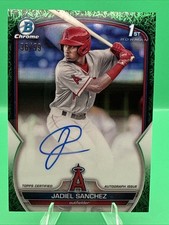 Jadiel Sanchez 2023 Bowman Prospect Auto “Green GRASS” Refractor /99 ANGELS