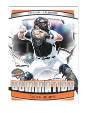 Caden Bodine 2025 Panini Prospect Edition Domination #13 Baltimore Orioles