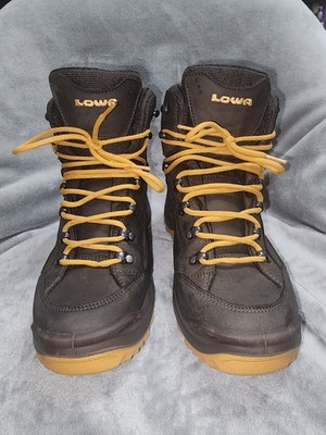 LOWA Renegade GTX Mid Hiking Boots Men's Size 8 Brown Leather Gore-Tex Vibram