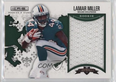 2012 Rookies & Stars Rookie Crusade Green Materials 6/99 Lamar Miller #4 RC mp7
