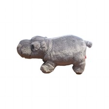 Aurora Hippo Plush 9 Inch Grey