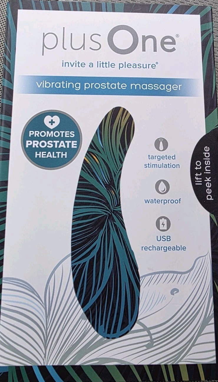 NEW SEALED Plus One Vibrating Prostate Massager Rechargeable & Waterproof 