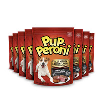 Pup Peroni Filet Mignon & Bacon Flavor Dog Treats, 5.6 Ounce Bag, Pack of 8