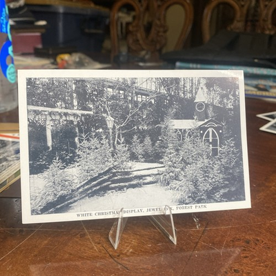 #ad #ad Vintage Postcard White Christmas Display Jewel Box Forest Park St. Mo USA $5.00