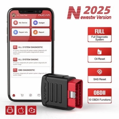 MUCAR BT200 Diagnosegerät Scanner KFZ OBD2 15 Resets OBD Alle System Bluetooth