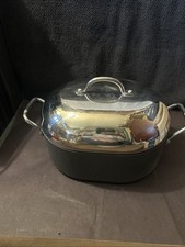 Rare Vintage Circulon Oval Roasting Roaster Pan Dutch Oven 8 Qt.