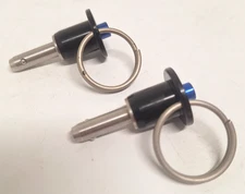 2 Gibraltar LBR-110 Quick-Release Pin Button Handle 1/4" Dia 1/2" Usable Length