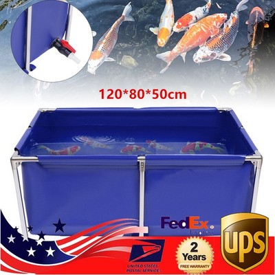 Heavy Canvas Fish Farm Koi Pond Water-proof Coat W/ Metal Frame and Drain Valve