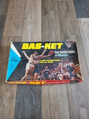 Vintage 1969 Bas-ket Real Basketball In Miniature Cadaco Game No 165 Complete