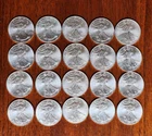 1996 1 oz American Silver Eagle BU Lot of 20 - ASE TUBE / ROLL