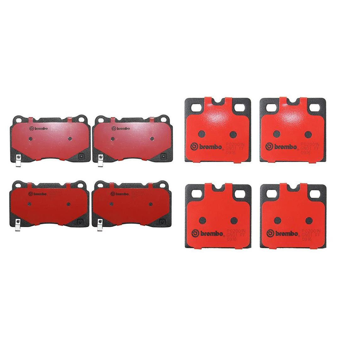 Fits Ford GT 2005-2006 Front + Rear Ceramic Brake Pads - Brembo Premium OE