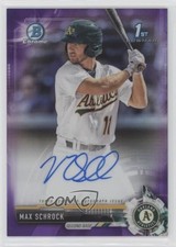 2017 Bowman Chrome Prospect Purple Refractor /250 Max Schrock #CPA-MSC Auto 3pb
