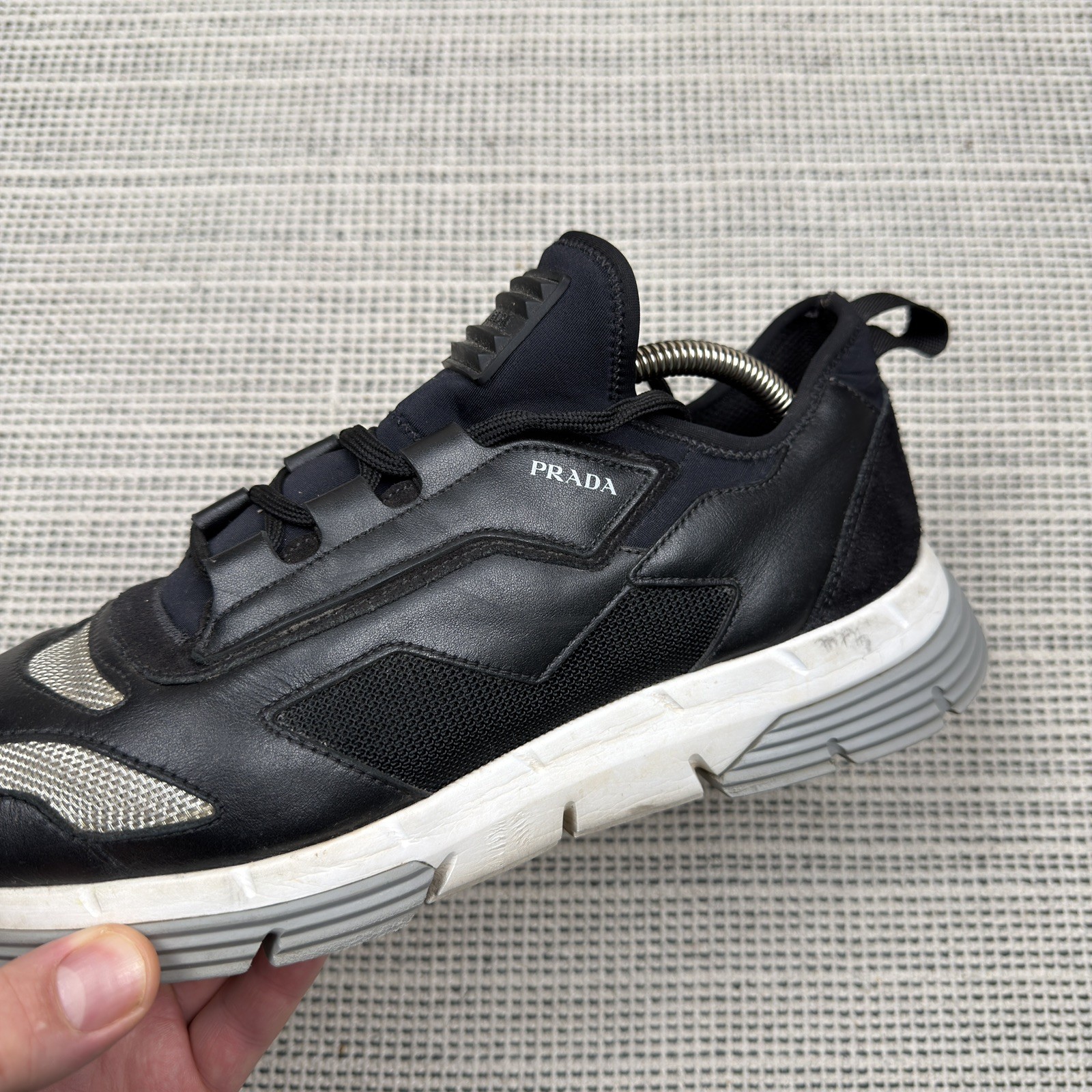 Prada Low Leather Technical Runner Trainers Sneak… - image 5