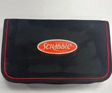 Scrabble Travel Set Folio Edition Soft Zipper Case Snap in Pieces