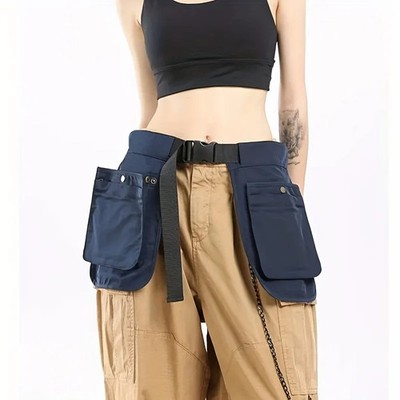 Sports Fashion Waist Bag with Multi-Pockets and Zipper Closure - Perfect for Out