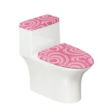 Standard Toilet Seat Lid Cover Set with Toilet Tank Lid Dust Protector Machin...