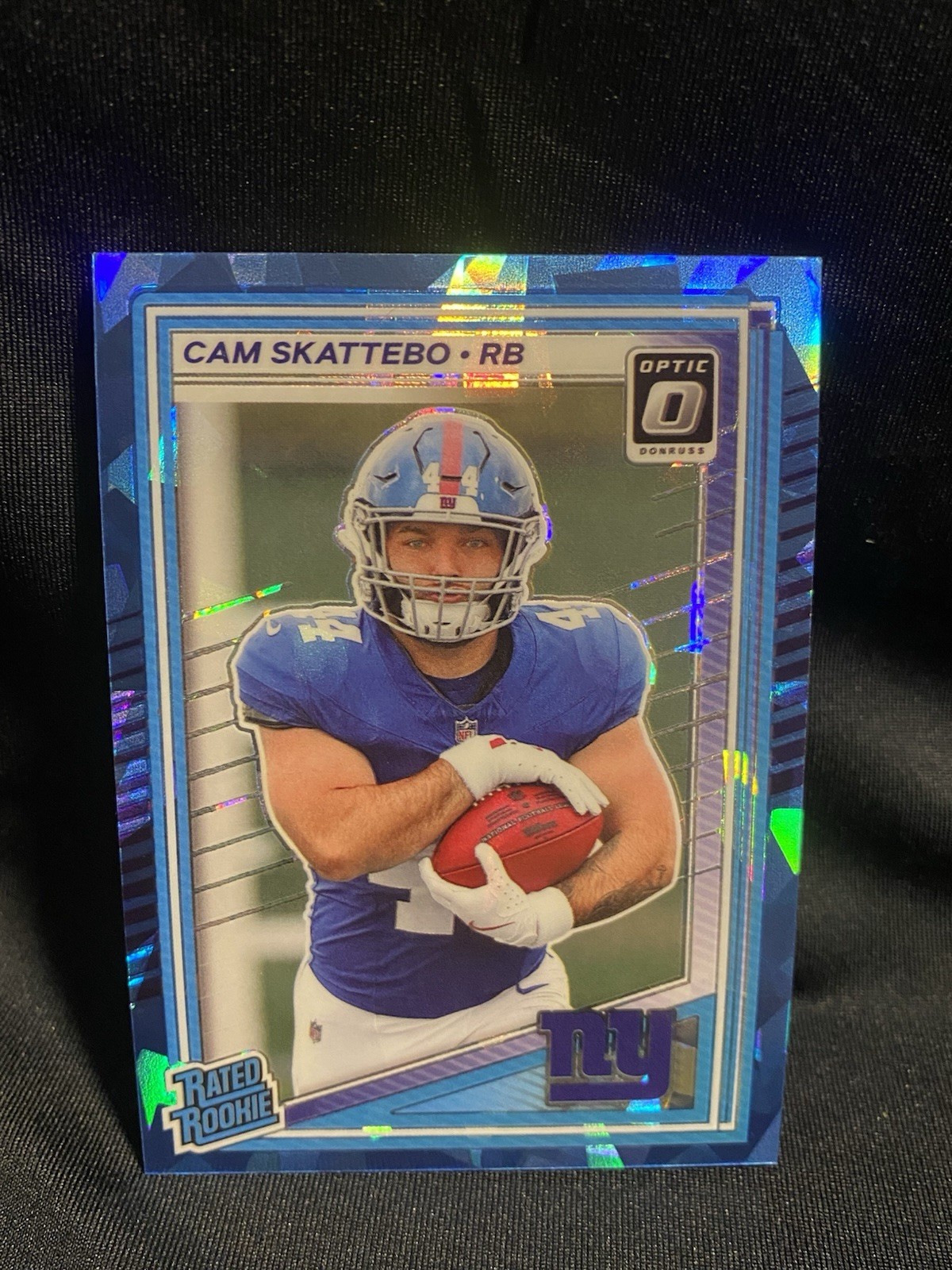2025 Optic Cam Skattebo #228, RC Cracked Ice 11/15 Giants 🧊 🧊 SSP