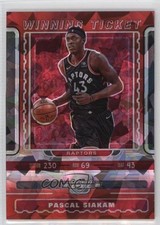 2019 Contenders Optic Winning Tickets Red Cracked Ice Prizm Pascal Siakam 0s55