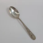 Vintage S. Kirk & Son Repousse Sterling Silver Teaspoon No Mono Marked "R" 28g