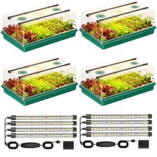 Seed Starter Trays with Grow Lights, 3 Timers, Indoor Plant Growing Kit