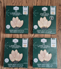 25-Count Ultra Bright LED C9 Christmas Party Lights Warm Green Wire 4 Boxes