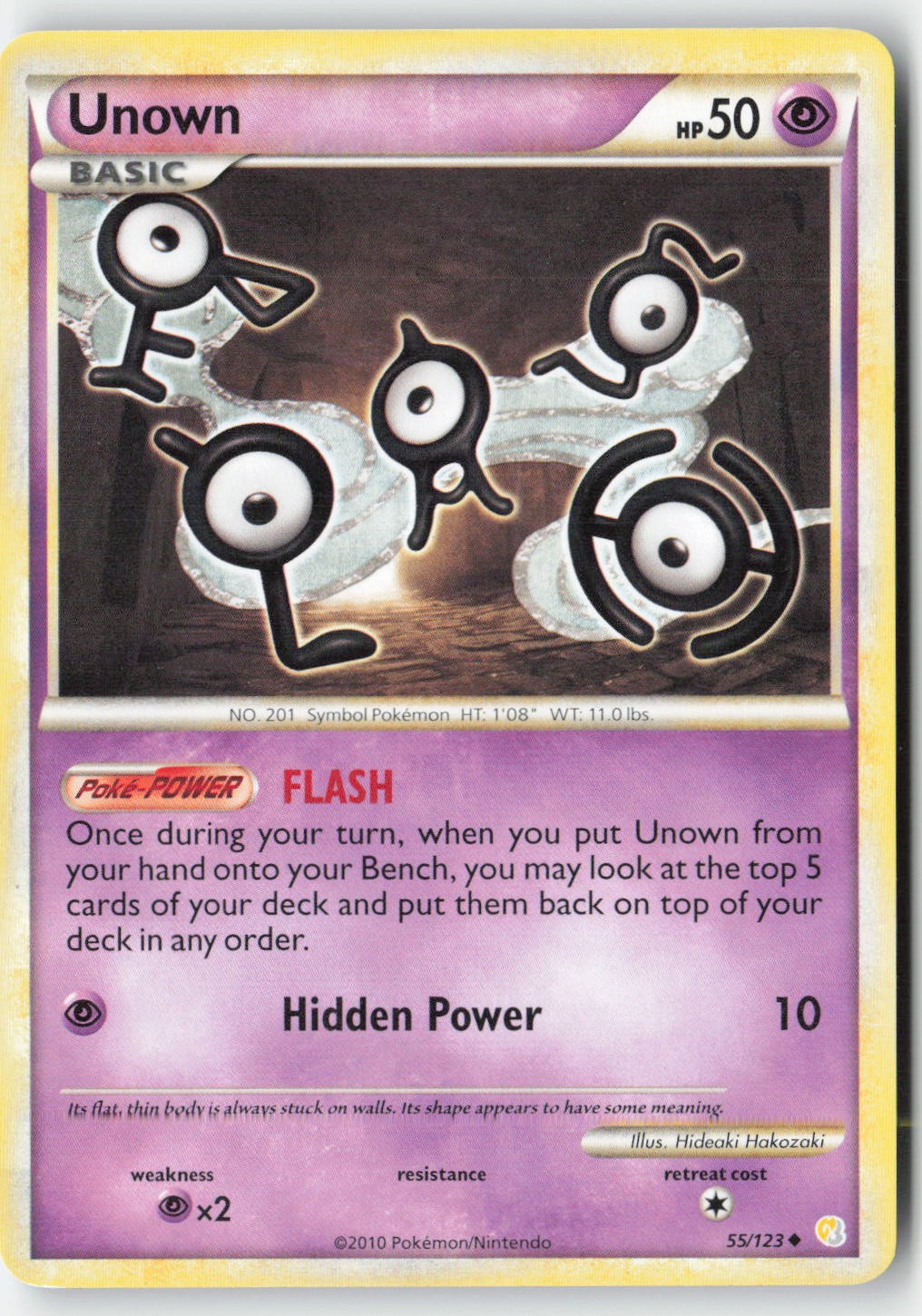 Pokemon - Unown (55) #55/123 - HeartGold SoulSilver Uncommon