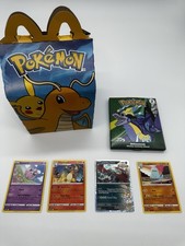 Pok mon McDonald s Happy Meal Box Lot: Pikachu/Dragonite /Rayquaza Opened Pack