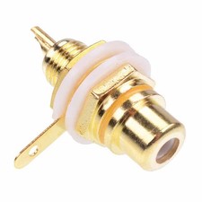 Yellow Gold Plated RCA Phono Socket Connector
