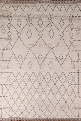 Earth Tone Moroccan Area Rug 8x10 Ft Handmade Wool Oriental Trellis Carpet