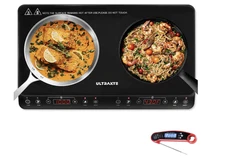 Double Induction Portable 1800W Cooker w/ Sensor Touch 10 Temp & power Levels