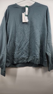 The Commons Men's Blue Large Favorite Fleece Relaxed Fit Cropped Crewneck NWT