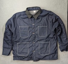 Bob Barker Chore Jacket Mens 3XL Blue Blanket Lined Work Coat Inmate Prison