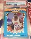 Fleer 1990-91 All-Stars Michael Jordan #5 PSA 9 Mint NBA Basketball Card