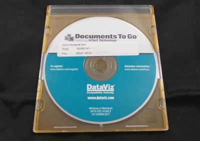 DataViz Document to Go Premium 2007 - Windows/Mac - CD-ROM (765205-013773)