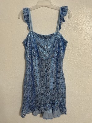 Aupuls Short Homecoming Teen  Sequins Dress XL  Birthday Party Adjustable #548