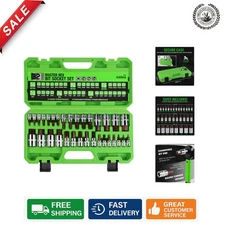 Durable SWANLAKE 32-Piece Hex Bit Socket Set - Easy Organization Case Included