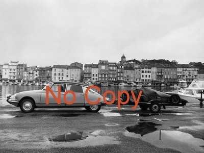CITROEN DS 19 + ANHÄNGER MIT EINSITZER ''MEP'', 1972 ........... FOTO (20x30 CM)