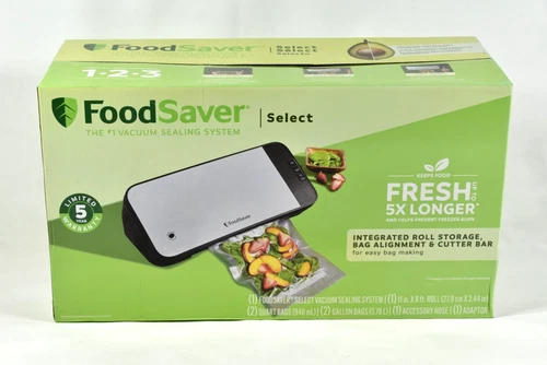 FoodSaver Select Vacuum Sealer Starter Kit Machine System Roll Bags Hose NEW
