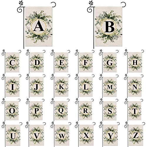 Monogram Letter Garden Flag, 12x18 Inch Floral Garden Flag Garden Letter C - Picture 3 of 7