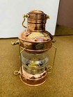 Marine Brass & Copper Anchor Oil Lamp Antique Maritime Ship Lantern Boat Light