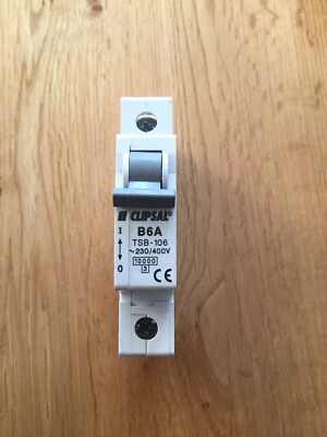 Clipsal TSB-106 6 Ampere Typ B Mcb Leitungsschutzschalter
