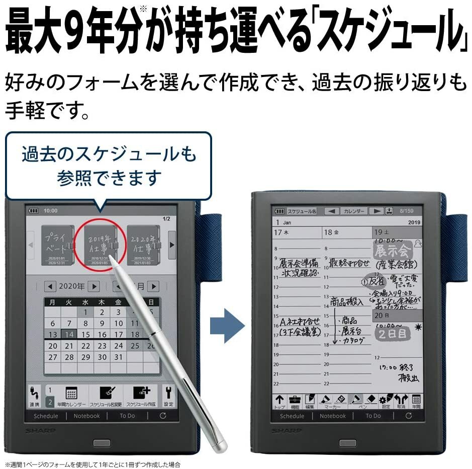 SHARP Electronic Notebook/Memo Electronic paper Display (WG-PN1) From Japan NEW