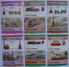 1984 NIUTAO Set #1 Train Locomotive Railway Stamps (Leaders of the World)