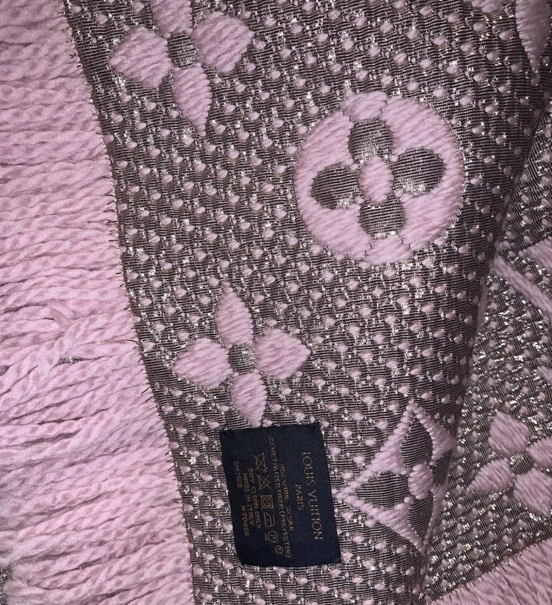 NEW LV Wool Logomania Shine Scarf 100% Authentic M70466 Louis