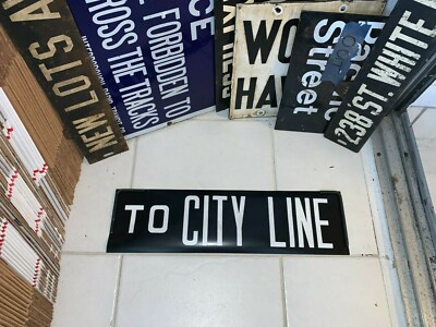 NY NYC BUS ROLL SIGN QUEENS BROOKLYN CITY LINE BANGLADESHI ENCLAVE NEIGHBORHOOD