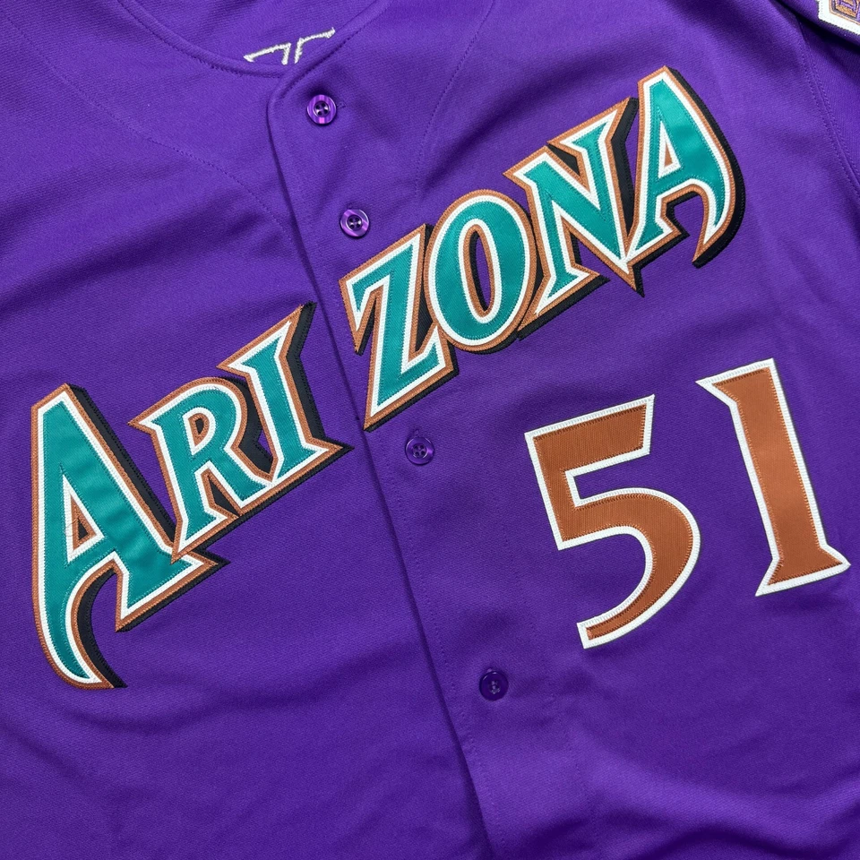 100% Authentic Randy Johnson Mitchell Ness 2000 Diamondbacks Jersey Size 40 M - Image 3 of 4