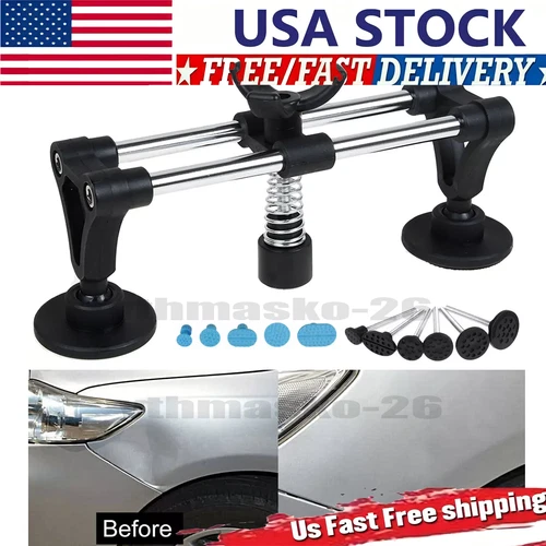 Car Paintless Dent Puller Bridge Tool Lifter Auto Body Repair Hail Removal Kit