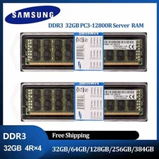 Samsung DDR3 32/64/128/256GB 1600MHZ PC3-12800R ECC Registered Server Memory Lot