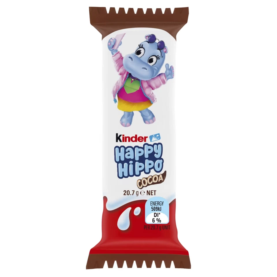 5 Pack Kinder happy Hippo Cocoa Biscuit 103.5g 3D hippo shaped - image 2 of 3